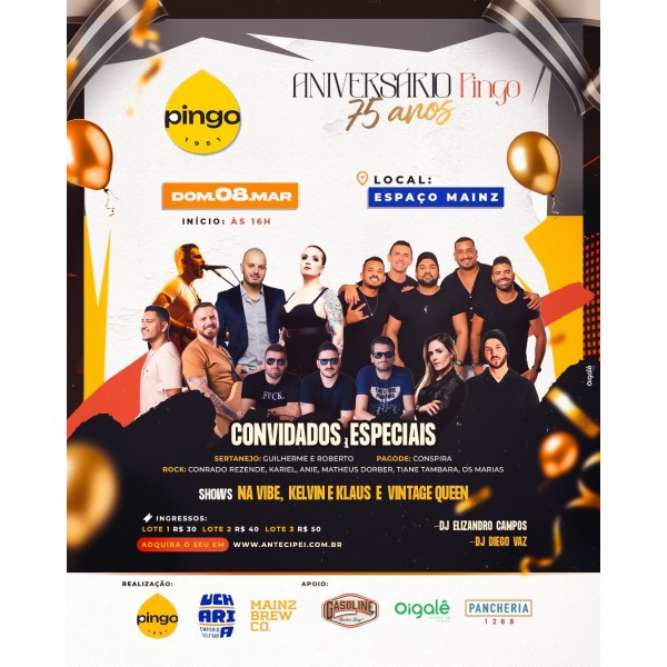 Bar do Pingo 75° Aniversário