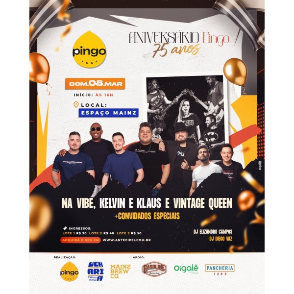 Bar do Pingo 75° Aniversário