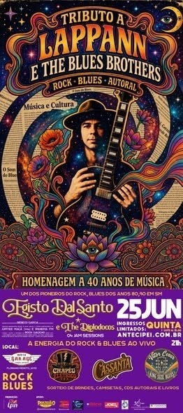 TRIBUTO A LAPPAN E THE BLUESROTHERS - 25 DE JUNHO - QUINTA FEIRA